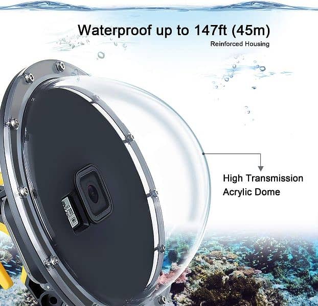 SOONSUN Dome Port for GoPro Hero 8 Black, 147 Feet Underwater Dome 3