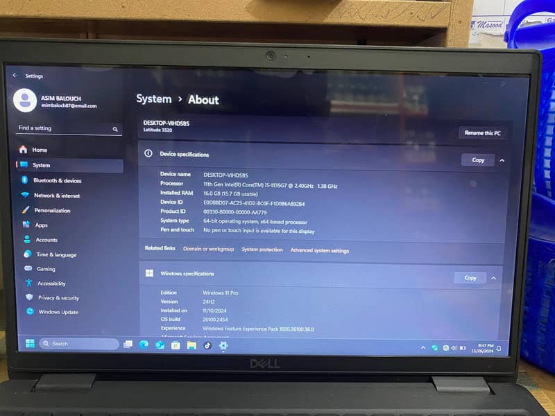 Dell lattitude i5 11th gen 6