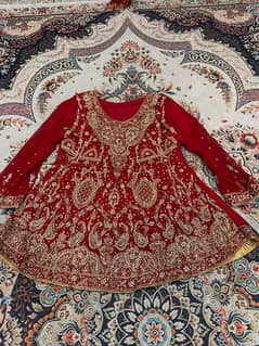 Red blood colour Bridal lehnga