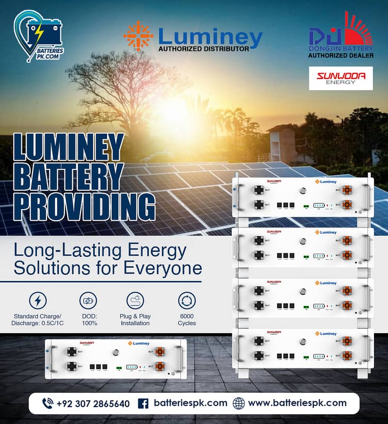 LUMINEY SUNWODA LITHIUM BATTERY 51.2V 100AH 0