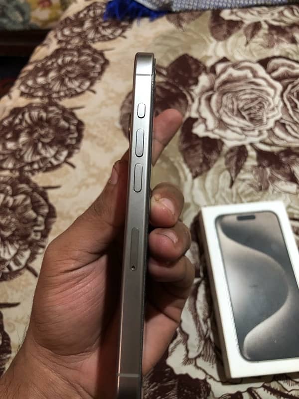 iphone 15 pro 128 non pra 2 months sim time back glass minor crack 3