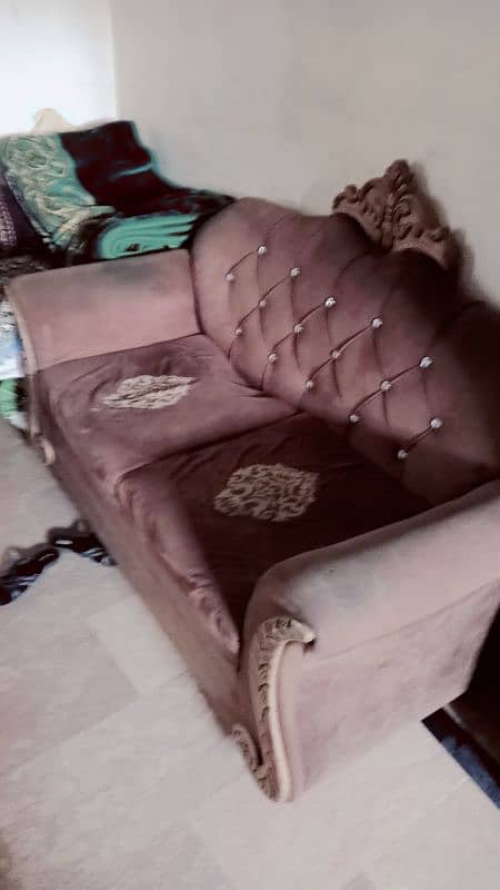 Sale urgently sofa set with 3 tables 2