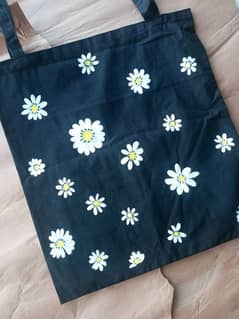 hand painted tote bag