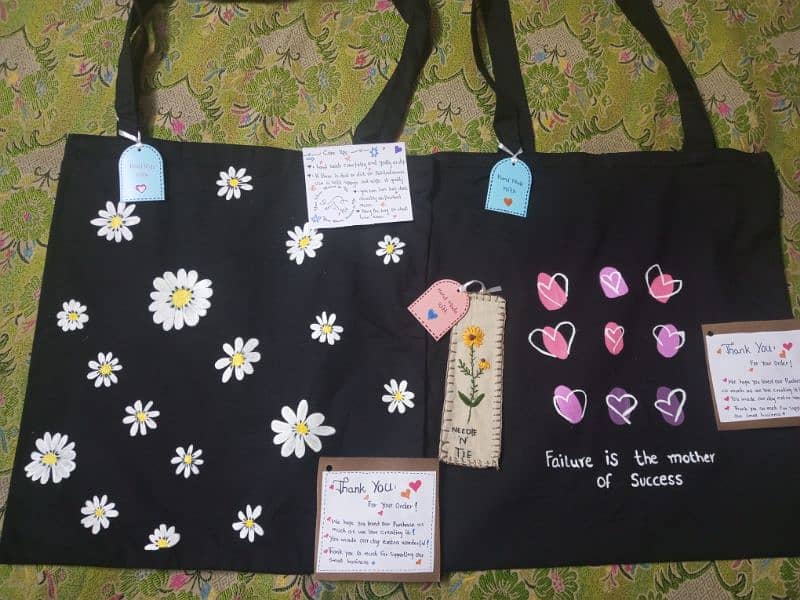 hand painted tote bag 1