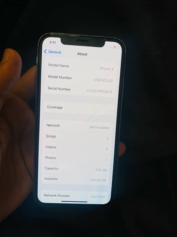 Iphone X 256Gb PTA Approved 3