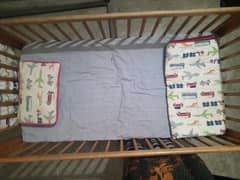 wooden Baby cot for sale with mattress