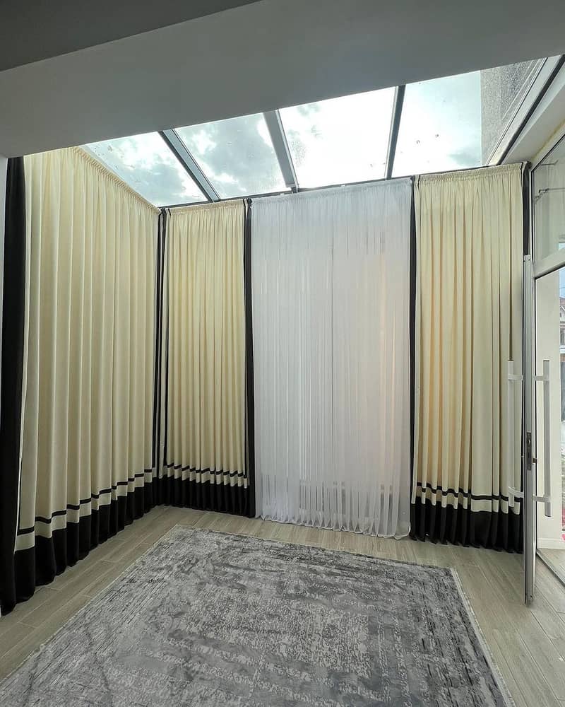 Curtains|Wall Poshish|wall design|Motif Blinds|Poshish 1