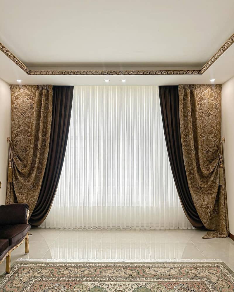 Curtains|Wall Poshish|wall design|Motif Blinds|Poshish 7