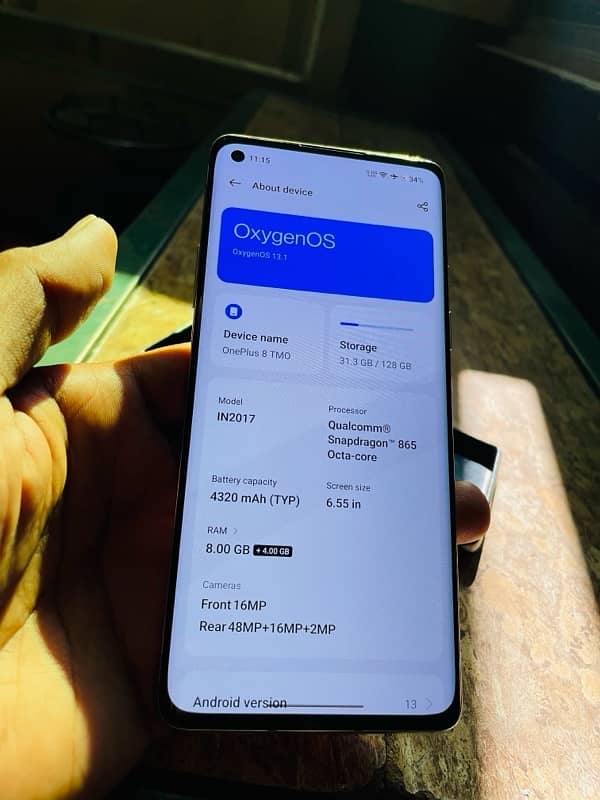 oneplus 8  full fresh condtion 4