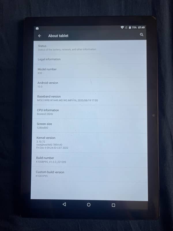 Tablet Model X30 with dual Sim 4/64 gb 6