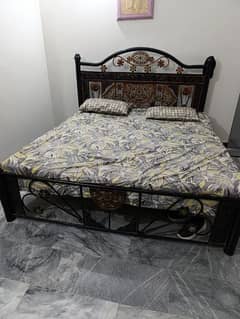 iron bed with mattress condition 8/10