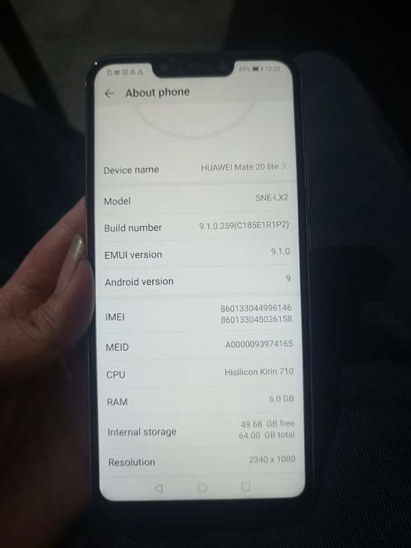 huawei mate 20 lite 6gb 64gb dual sim 4g pta approve 1