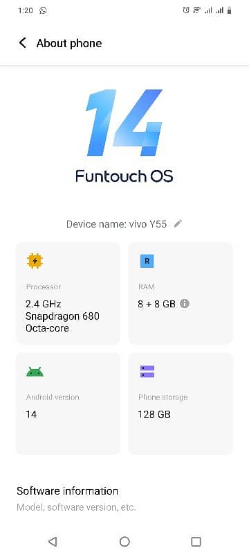 Vivo y55 8+8 128 gb 5