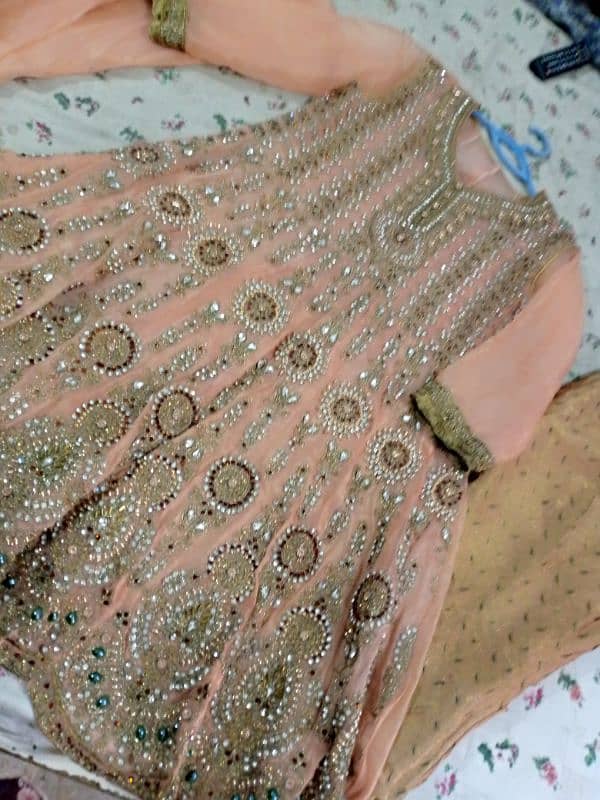 full embroidery fancy frock with banarsi touser 0