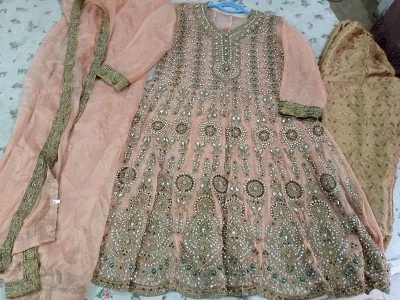 full embroidery fancy frock with banarsi touser 3