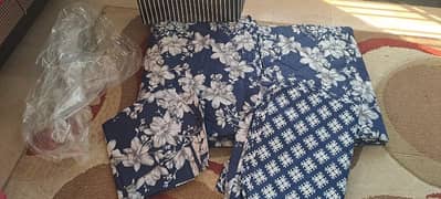 Nevy Blue bed sheet,Comfurter,wid four pillow covers