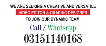 Graphic Designer & Video Editor