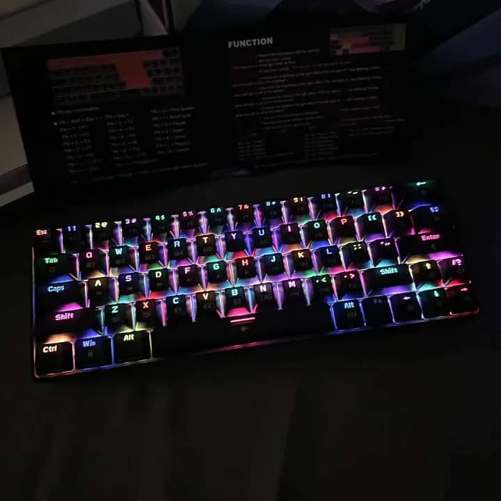 TMKB T63 RGB WiRELESS MECHANiCAL GAMiNG KEYBOARD BLACK 60% 2