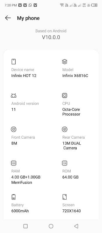 Infinix hot 12 Play all working final 18500 03079436065 0