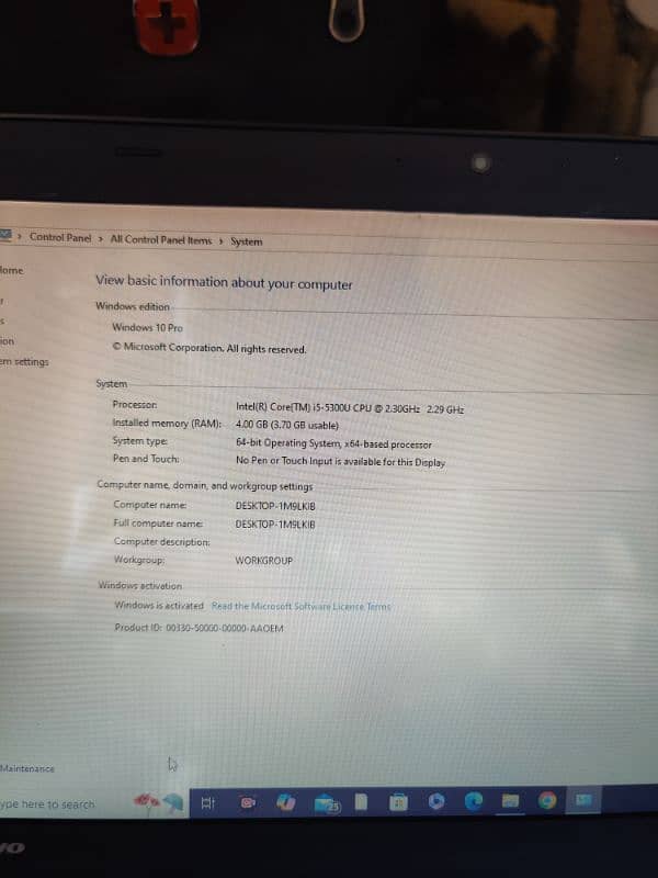 Lenovo ThinkPad Core i5 5th Gen 6