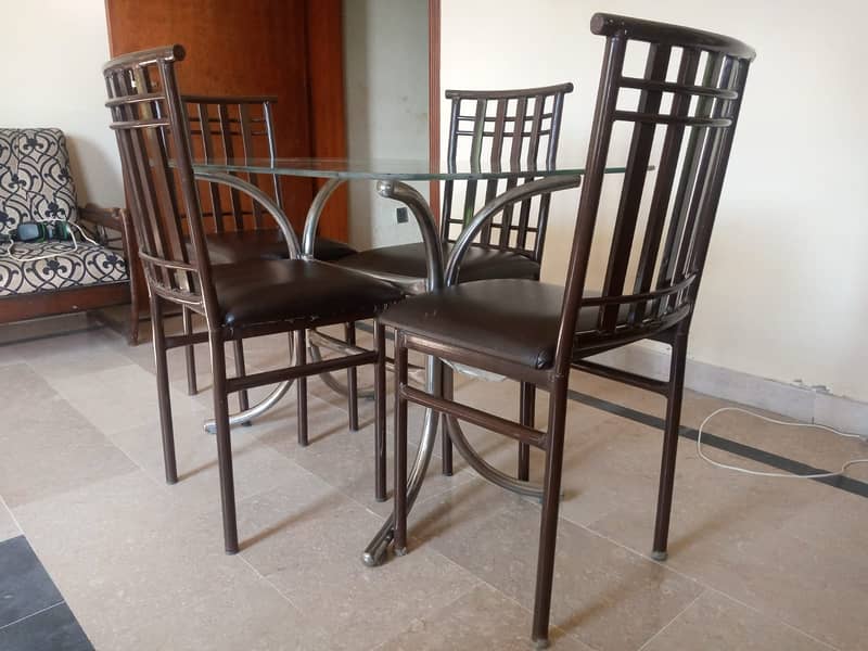 wrought iron dining table with 4 chairs 2