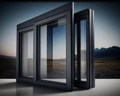 Aluminium window door/upvc window/glass work/double glass aluminium