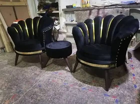 coffee chairs/bedroom chairs/room/flower shape chair/pair of chairs 3