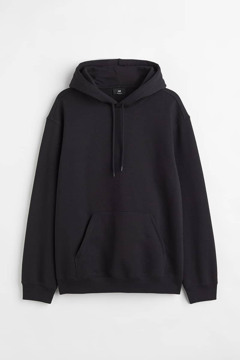 Plain black hoodie 0