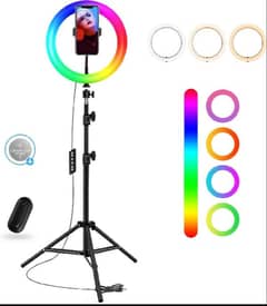 MJ36 RGB LED Ring Light With PHONE HOLDER Selfie LED studio Light