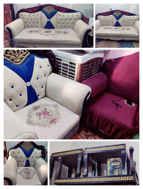 Sofa Set selling 5 seater one year used just 5