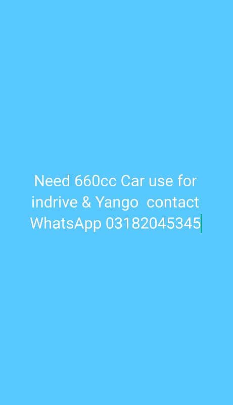 Need Car for indrive yango 0