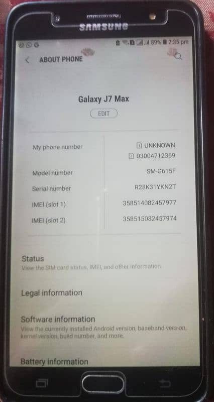 Samsung j7 max 4/32 full ok pta approved 1