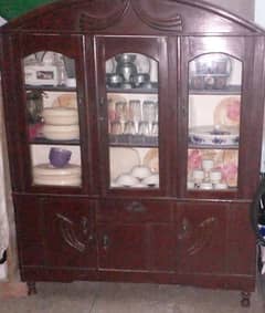 wood used shokkes or wardrobe with mirror