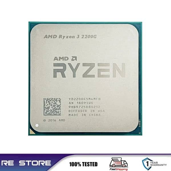 AMD Ryzen 3 3200g with rx Vega 8 2gb ddr5 128bit gpu 0