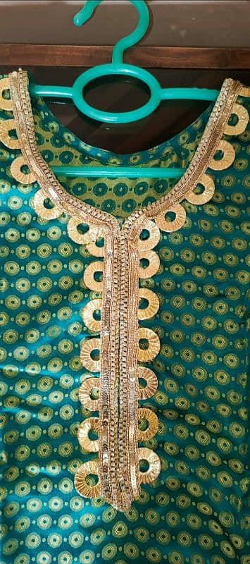 jamawar shirt piece - color green 1