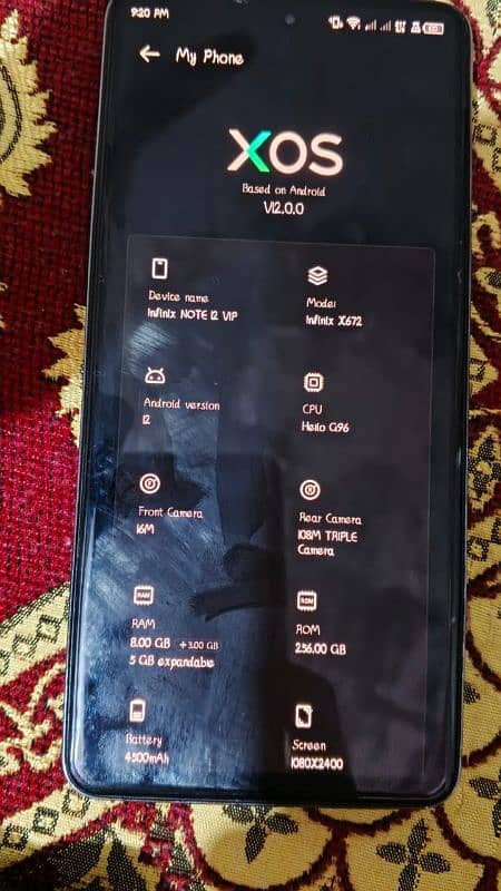 aoa i want to sell my phone infinix note 12 vip 6