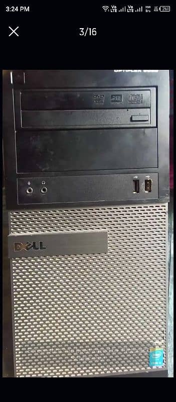 I5 4th Generation Dell CPU in Tower with 8 Gb ram 12