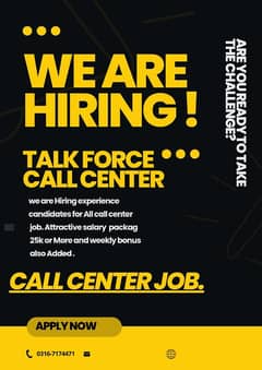 Call centre job available blue area