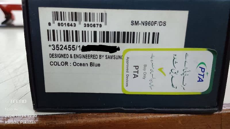 Samsung Note 9 Dual Sim Excelent Condition with Box Official PTA Aprvd 1