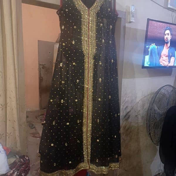 full gown frock stone work colour black 0