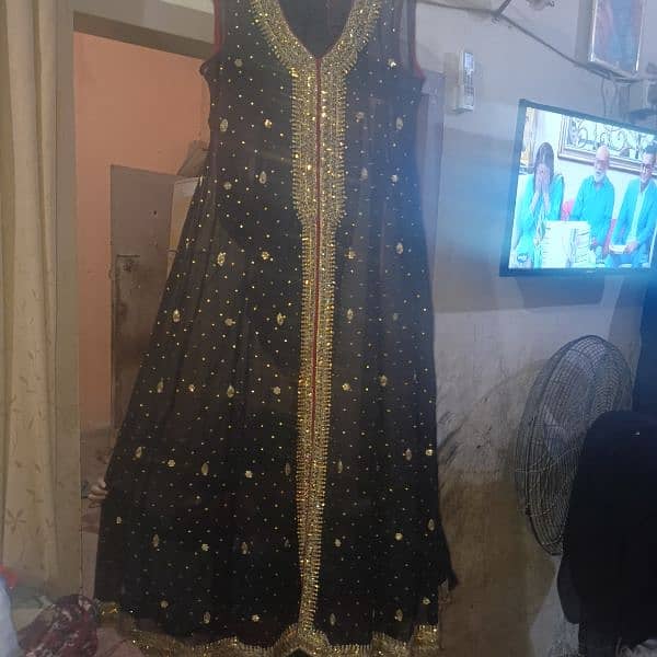 full gown frock stone work colour black 2