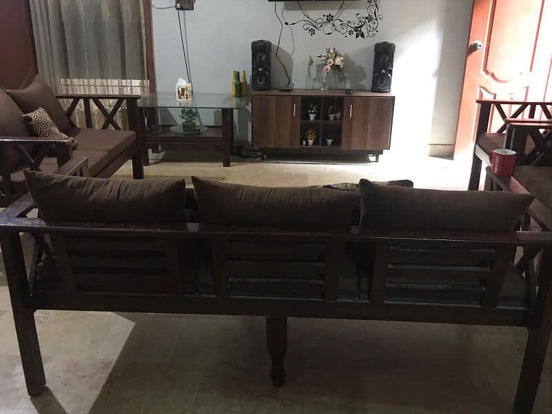 7 Seater Wooden Soofas Set 0