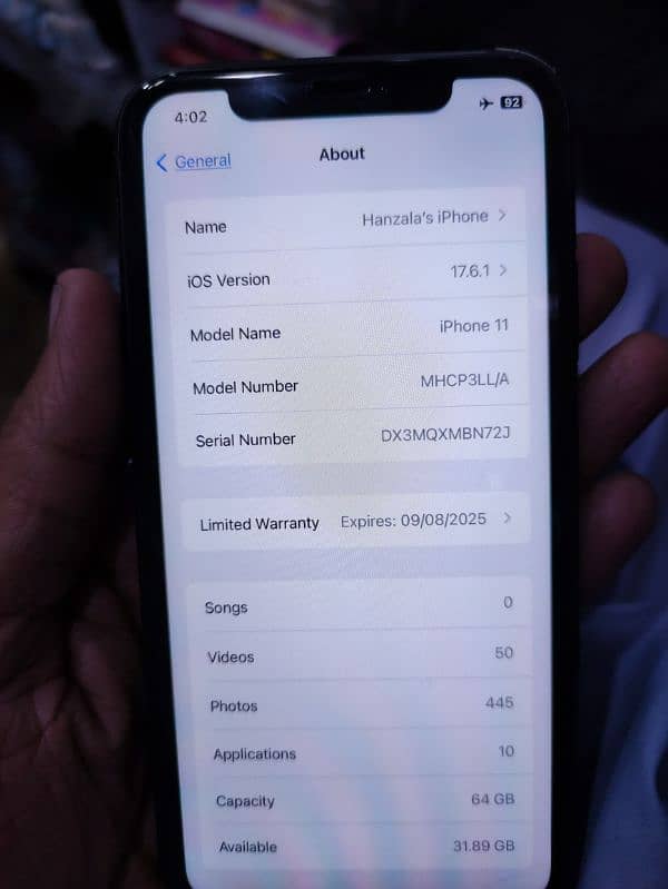 iphone 11 Jv 64gb complete box non active 4 month sim 2