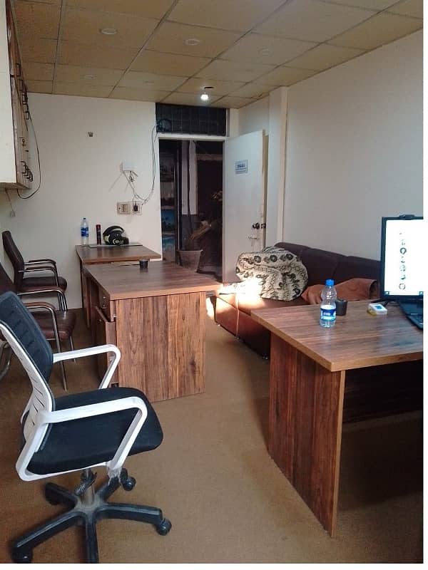 Fully Furnished Area 230 Square Feet Office Available For Rent Real Pictures in Main Boulevard Road Gulberg 3 Lahore 0