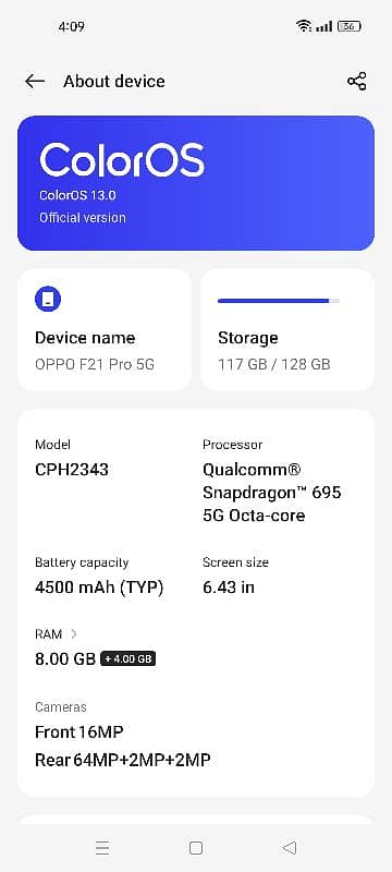 Oppo F21 Pro 5G 4