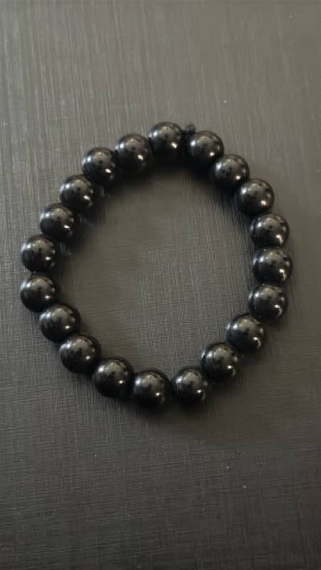 Black Beads Bracelet - Handmade - For Male & Female 0