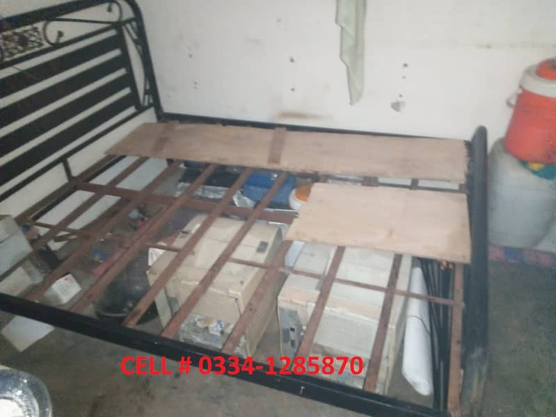 DOUBLE BED_IRON WITHOUT MATTRESS__ 03341285870---- 1