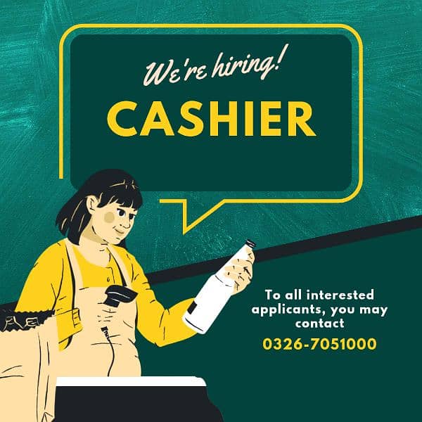 Cashier Job available 0