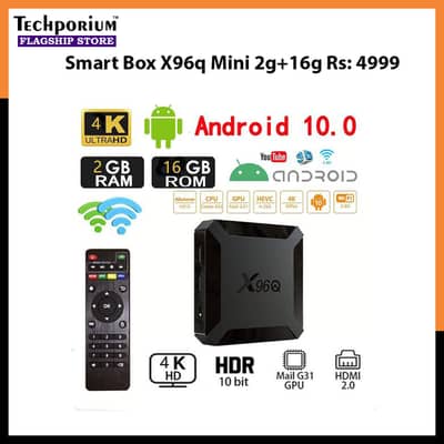 Smart Android TV, Car AI Box Wireless Remotes 4K HD Wifi Home, Office