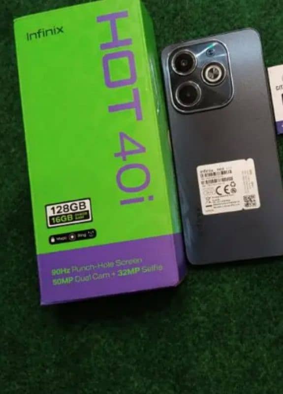 infinix hot 40i 8gb 128gb 10/10 condition full box 0